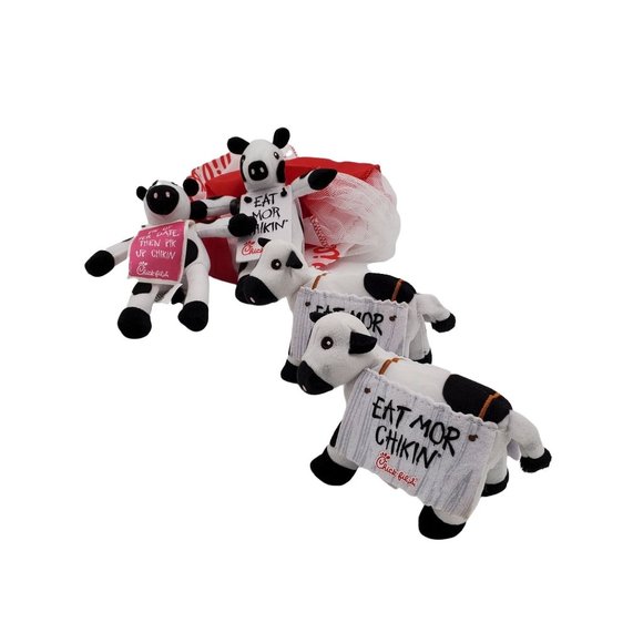 Chick Fil A Toys Chick Fil A Cow Plush Parachute Lot Of 4 Stuffed